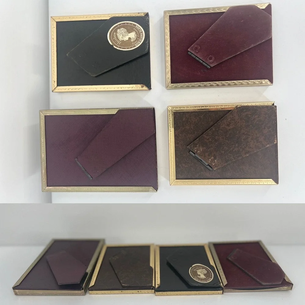 Vintage Picture Frame Set Metal Gold Hollywood Regency 3X5